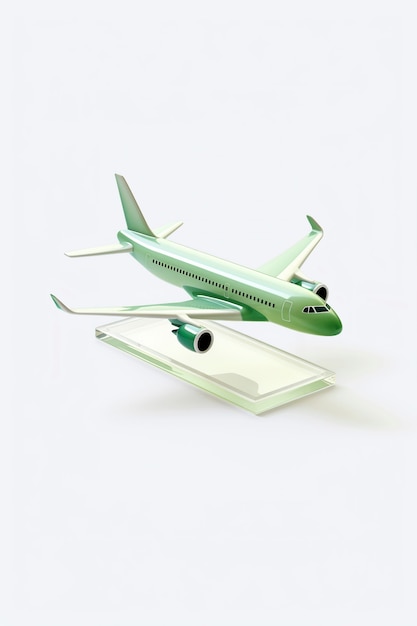 View of 3d airplane