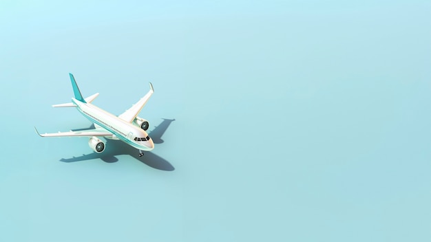 Free photo view of 3d airplane