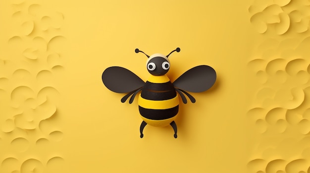 Free photo view 3d bee insect