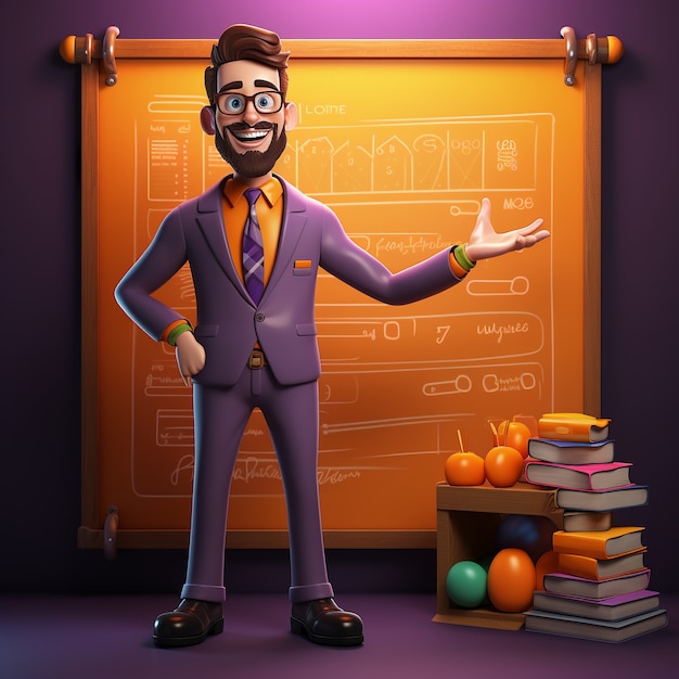 Free Photo view of 3d businessman