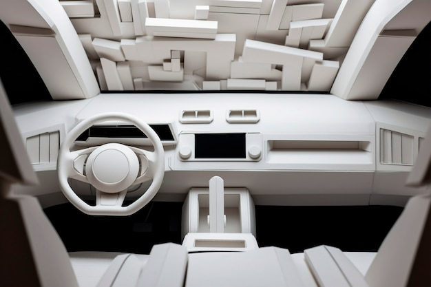 Free photo view of 3d car interior