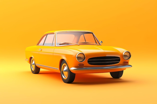 Free Photo view of 3d car with simple background