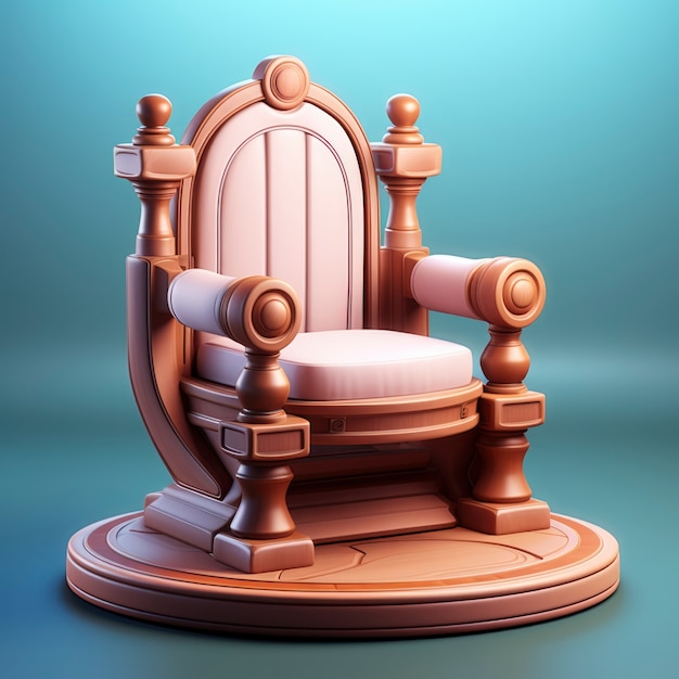 Free Photo view of 3d chair for lawyer's day celebration