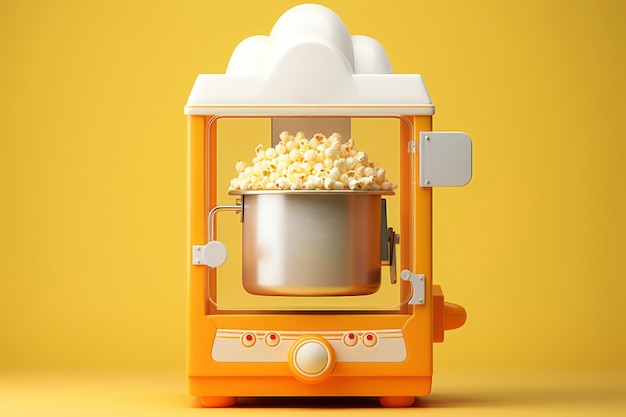 Free photo view of 3d cinema popcorn machine