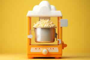 Free photo view of 3d cinema popcorn machine