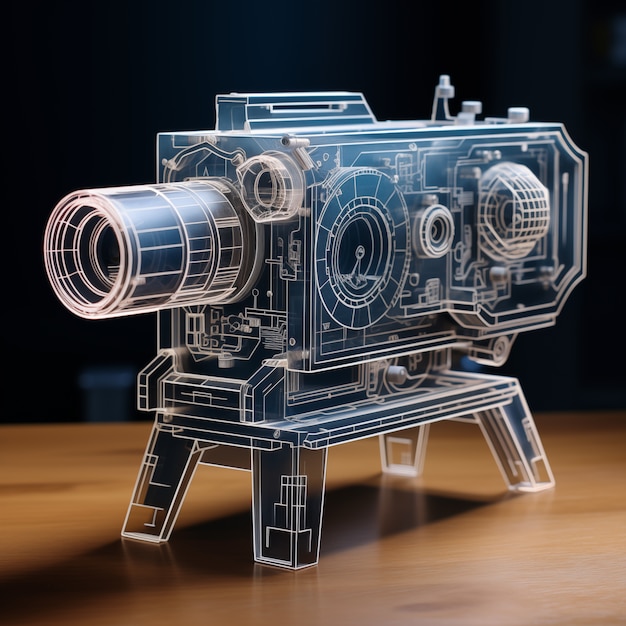 Free photo view of 3d cinema projector