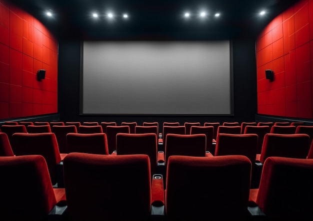 View of 3d cinema theatre room