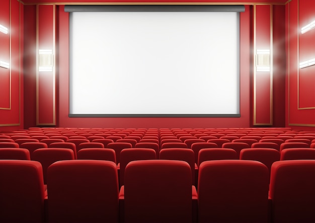 View of 3d cinema theatre room