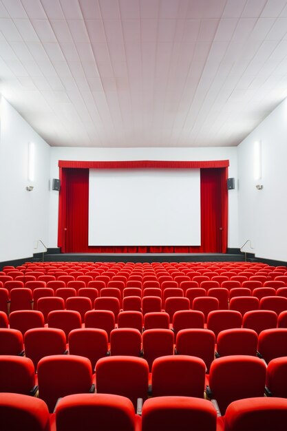 View of 3d cinema theatre room