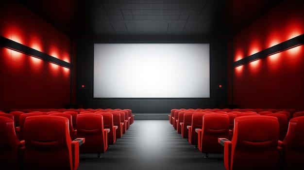 View of 3d cinema theatre room