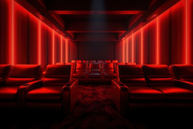 View of 3d cinema theatre room