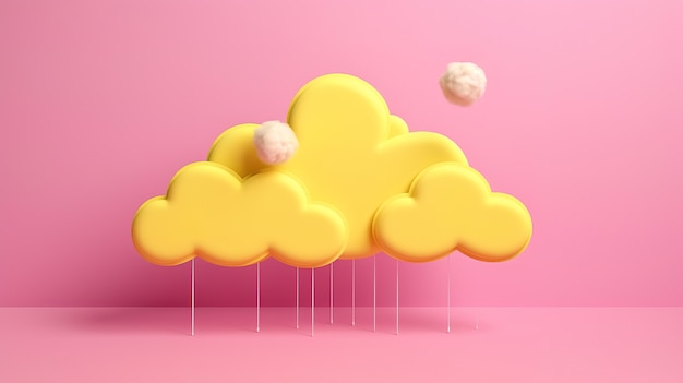 Free photo view of 3d clouds