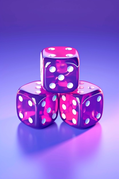 Free photo view of 3d dice