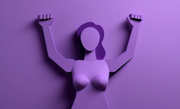 Free Photo view of 3d female figurine for womens day celebration