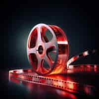 Free photo view of 3d film reel