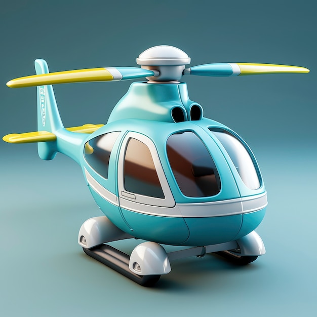 Free Photo view of 3d graphic helicopter