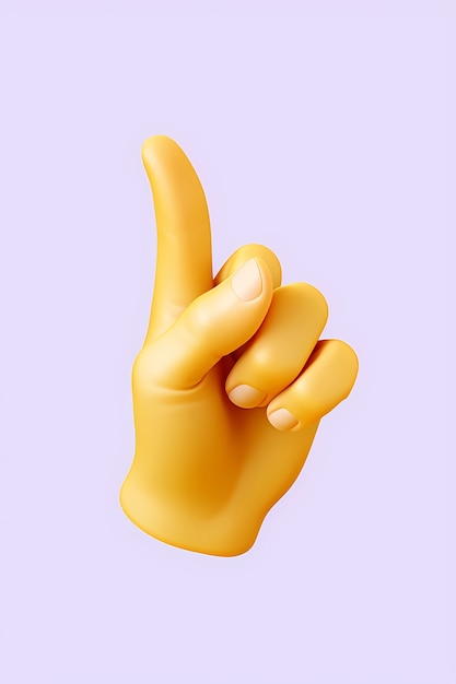 Free photo view of 3d hand pointing finger