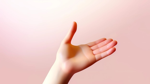 View of 3d hand