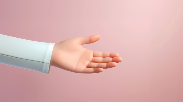 Free Photo view of 3d hand