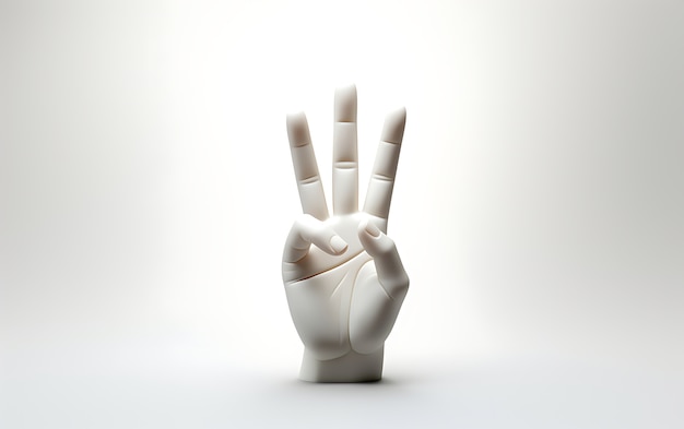 Free photo view of 3d hand