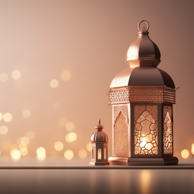 View of 3d islamic lantern