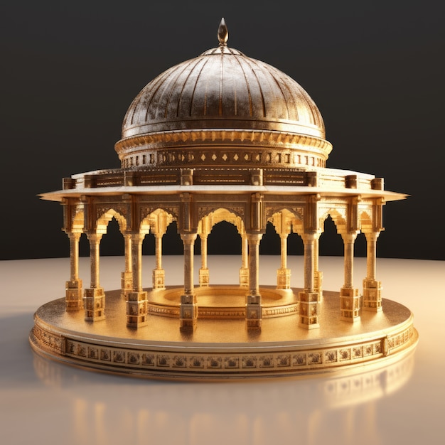 Free Photo view of 3d islamic mosque