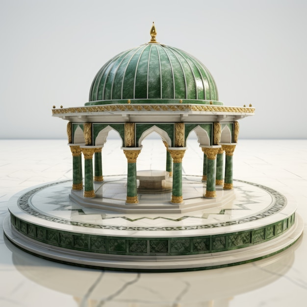 Free photo view of 3d islamic mosque