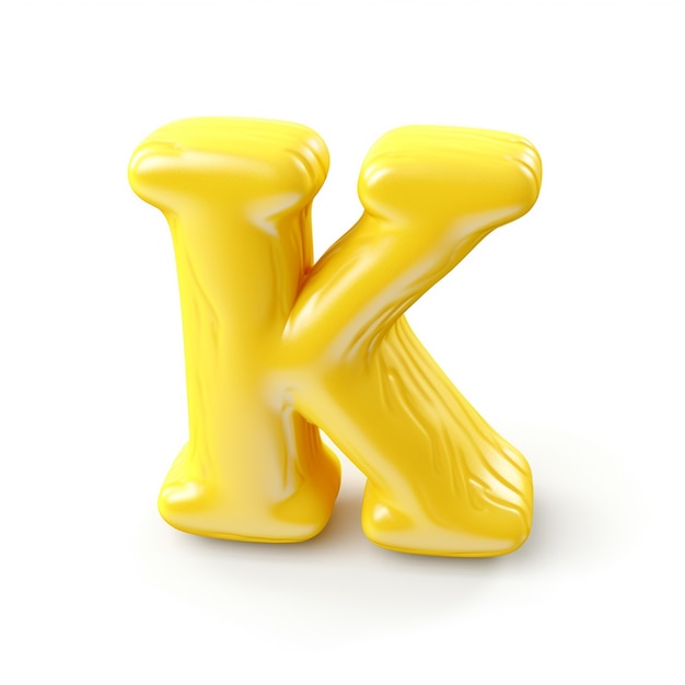 Free photo view of 3d letter k with candy texture