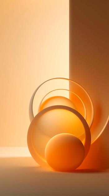 Free photo view of 3d modern abstract sphere art