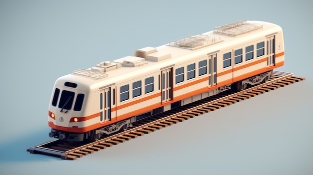 Free photo view of 3d modern train model