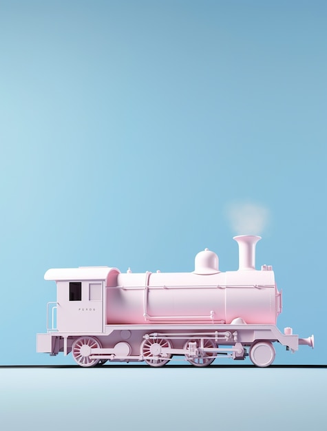 Free photo view of 3d modern train model