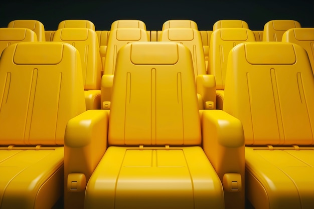 Free Photo view of 3d movie theater seating