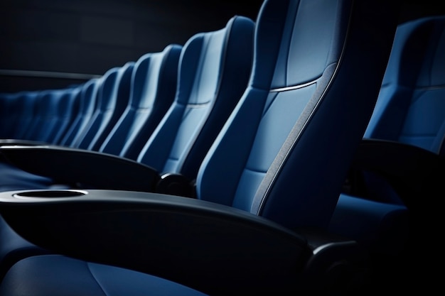 Free photo view of 3d movie theater seating