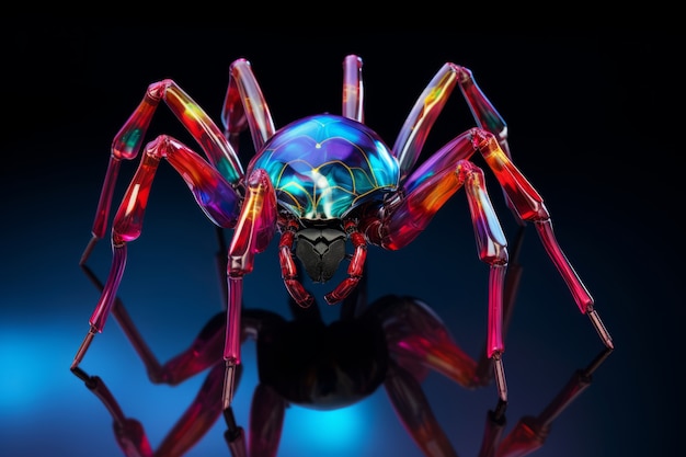 View of 3d oil spill spider