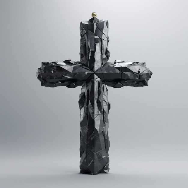 Free photo view of 3d religious cross