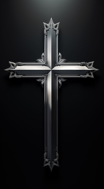 Free photo view of 3d religious cross