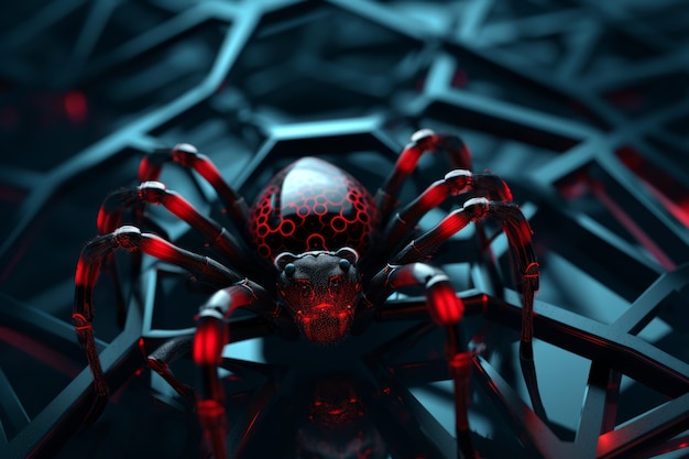 Free Photo view of 3d robotic spider