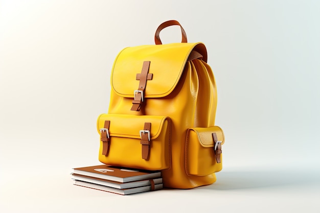 Free Photo view of 3d school backpack