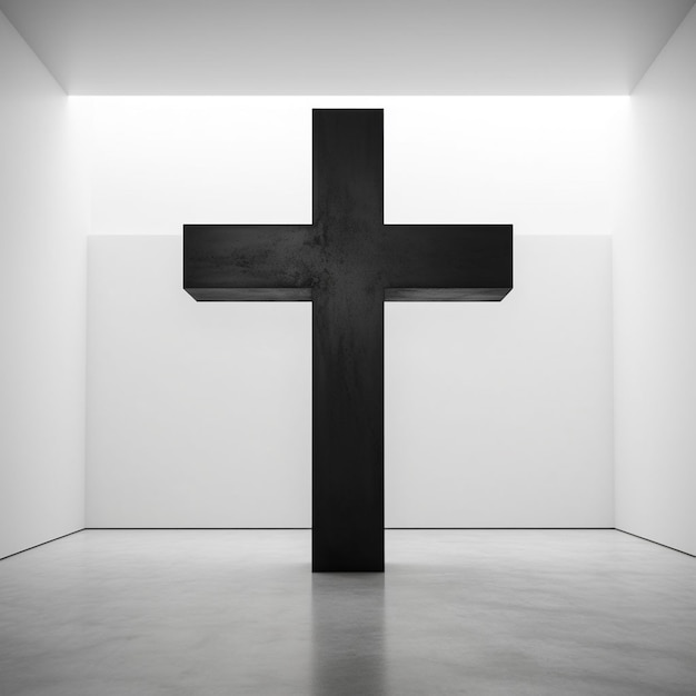 Free photo view of 3d simple religious cross