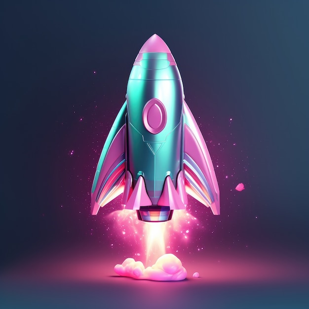 Free Photo view of 3d space rocket model