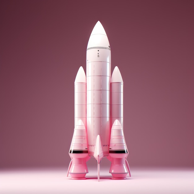 Free Photo view of 3d space rocket model