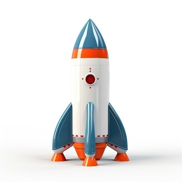 Free Photo view of 3d space rocket model