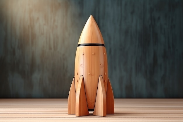 Free photo view of 3d space rocket model