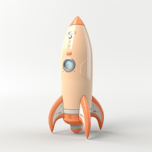 Free Photo view of 3d space rocket model