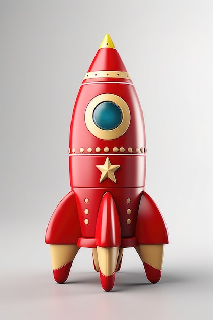 Free Photo view of 3d space rocket model