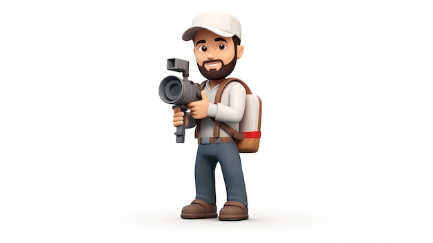 Free photo view of 3d videographer