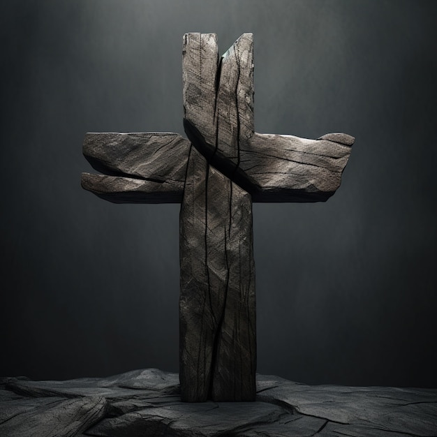 Free Photo view of 3d wooden religious cross