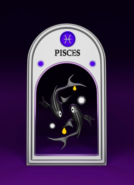 Free photo view of 3d zodiac and astrology sign