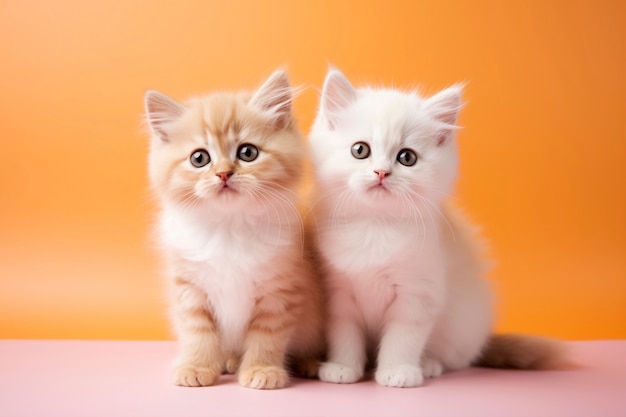 Free photo view of adorable kittens