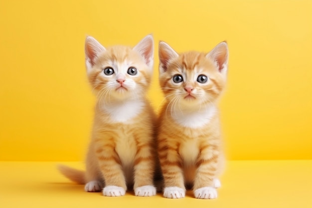 View of adorable kittens